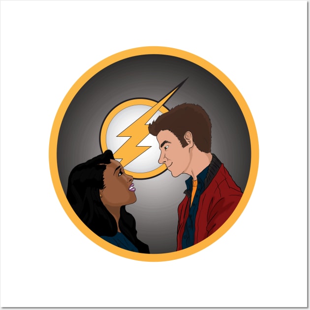 Iris and Barry Allen Gazing Wall Art by leroywhitakerva